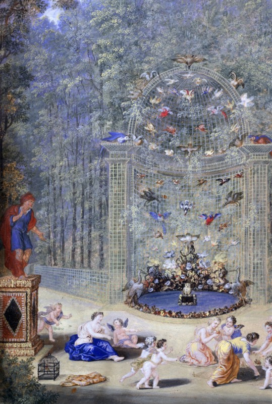 'Entrance to the Maze at Versailles', 1693. Artist: Jean Cotelle the younger