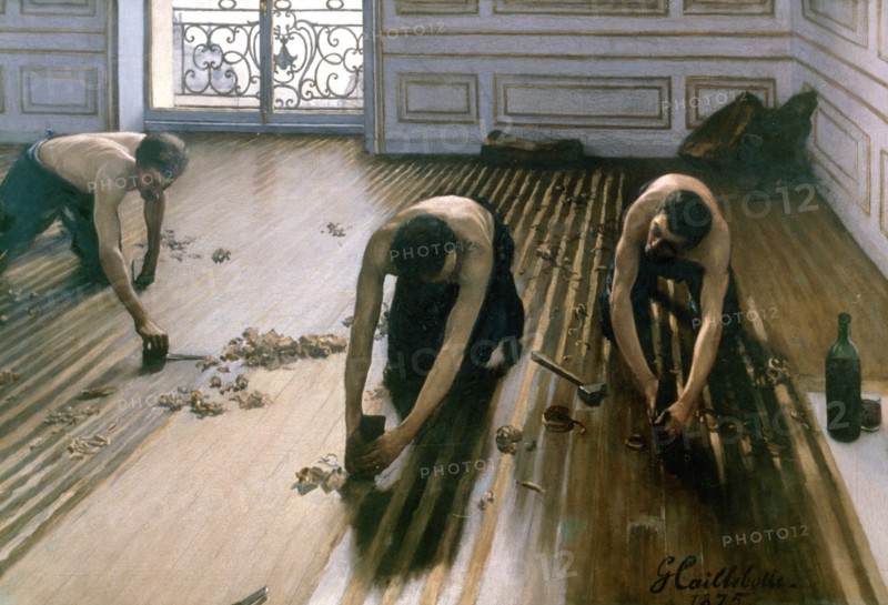 'The Parquet Planers', 1875. Artist: Gustave Caillebotte