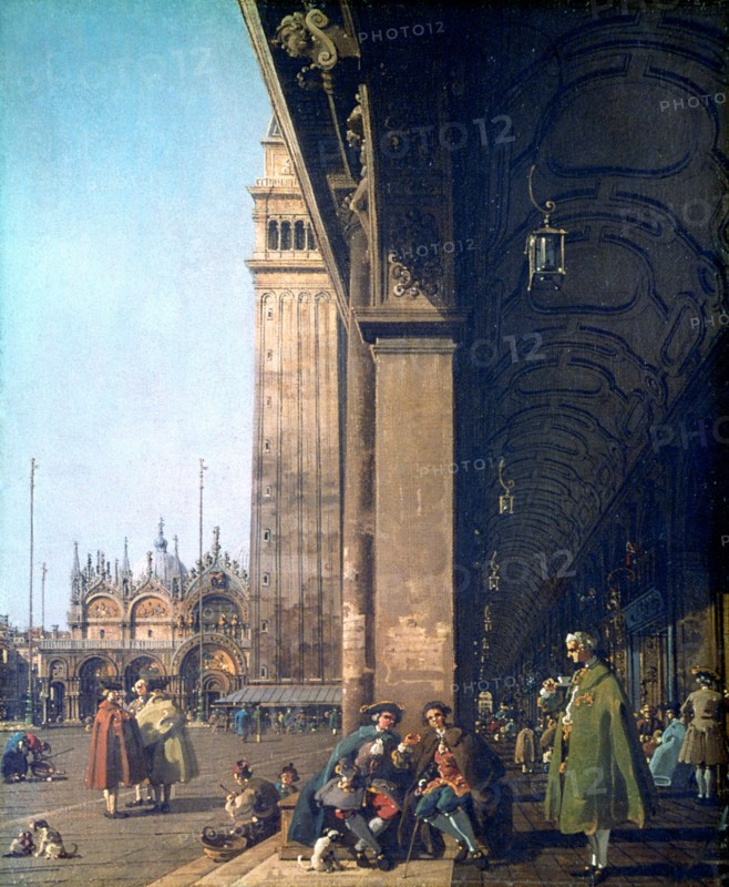 'Piazza San Marco and the Colonnade', 1756. Artist: Canaletto