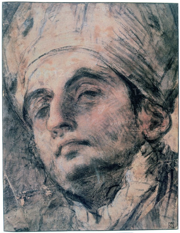 'Portrait Study', c1676-1727. Artist: Giovanni Antonio Pellegrini