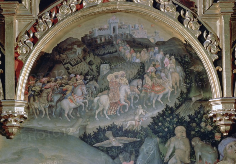 'Adoration of the Magi' (The Strozzi Altarpiece), (detail), 1423. Artist: Gentile da Fabriano