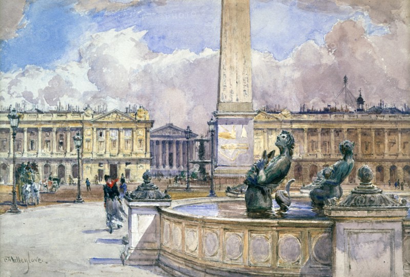 'Place de la Concorde', 1847-1908. Artist: John Fulleylove