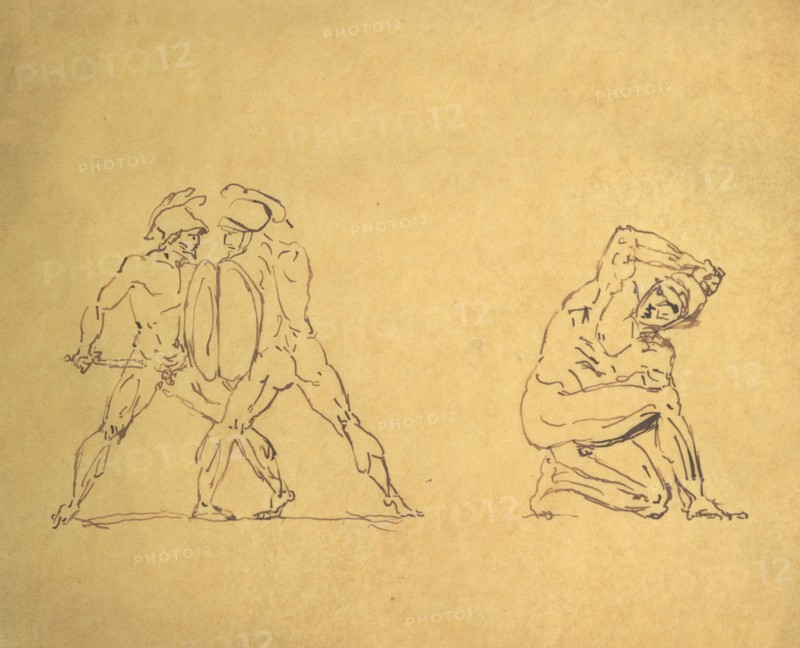 'Fighting Figures', 1844-1924. Artist: Anatole France