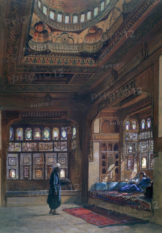 'The Harem of Sheikh Sadat, Cairo', 1870. Artist: Frank Dillon