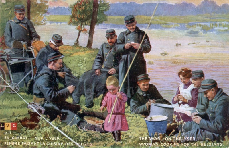 'The War on the Yser', French WWI postcard, 1914-1918. Artist: Unknown