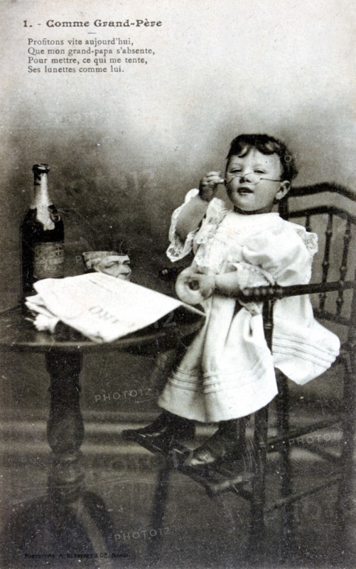 'Like Grandather', French Postcard, c1900. Artist: Unknown
