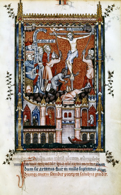 The Crucifixion of St Denis, 1317. Artist: Unknown