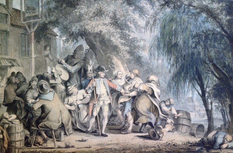 'The Recruiting Sergeant', 18th century. Artist: Samuel Hieronymus Grimm
