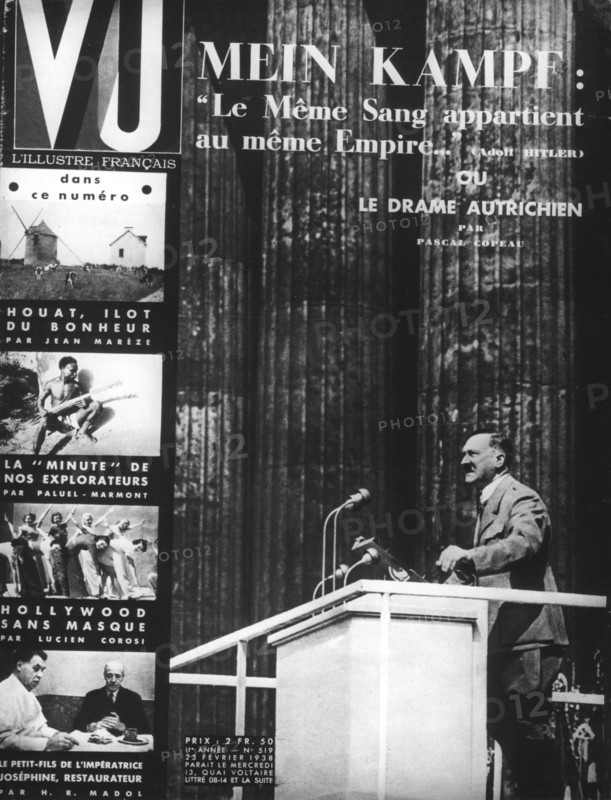 Adolf Hitler, cover of Vu magazine, French, 23 February 1938. Artist: Unknown