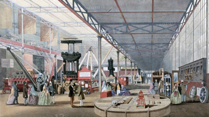 Machinery Hall, Crystal Palace Exhibition, London, 1851. Artist: Unknown