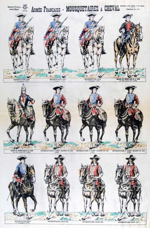 French Army; mounted musketeers, 17th century (19th century). Artist: Unknown