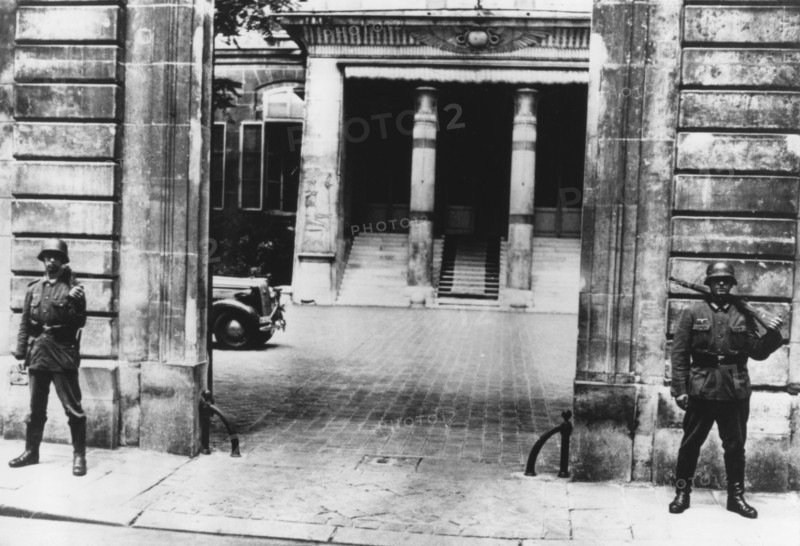 German sentries outside the German embassy in Paris, 20 June 1940. Artist: Unknown