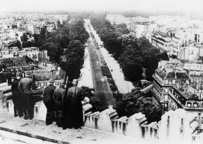 German military parade in Paris, June 1940. Artist: Unknown