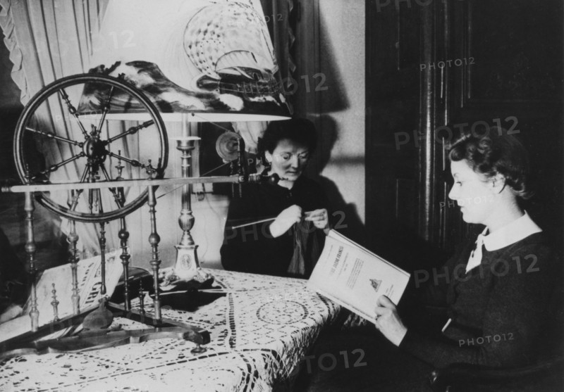Two women at home, France, 1939. Artist: Unknown