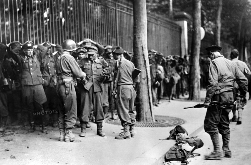 German prisoners captured during the liberation of Paris, August, 1944. Artist: Unknown