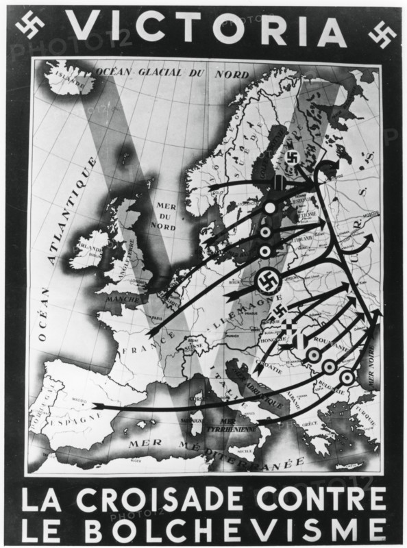 'The Crusade against Bolshevism', Vichy French propaganda poster, 1941. Artist: Unknown
