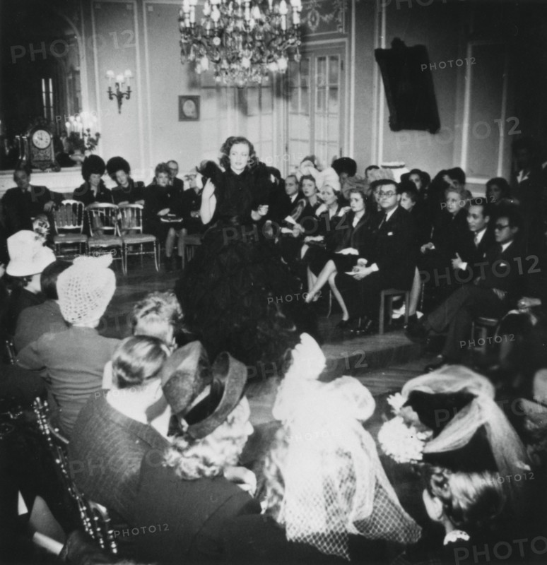 Presentation of the spring collection of French fashion designer Jacques Fath, Paris, March 1944. Artist: Unknown
