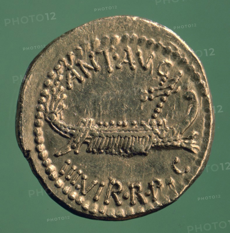 Roman coin, Marc Antony Legionary Denarius, 32-1 BC. Artist: Unknown