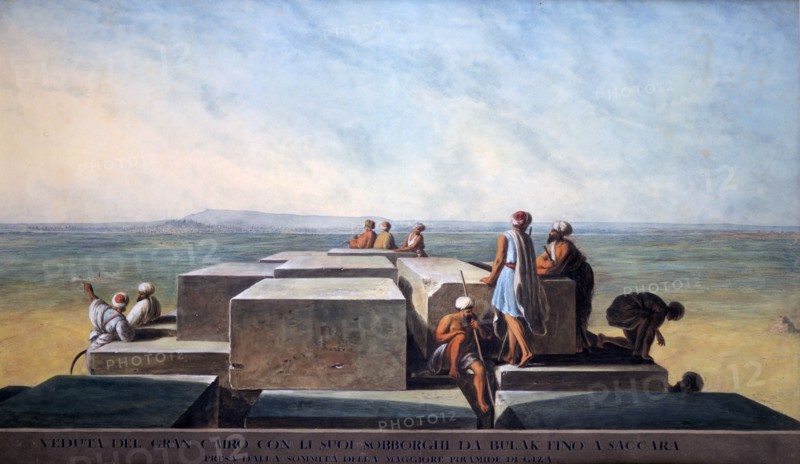 'Top of the First Pyramid of Gizah', 1794. Artist: Thomas Milton