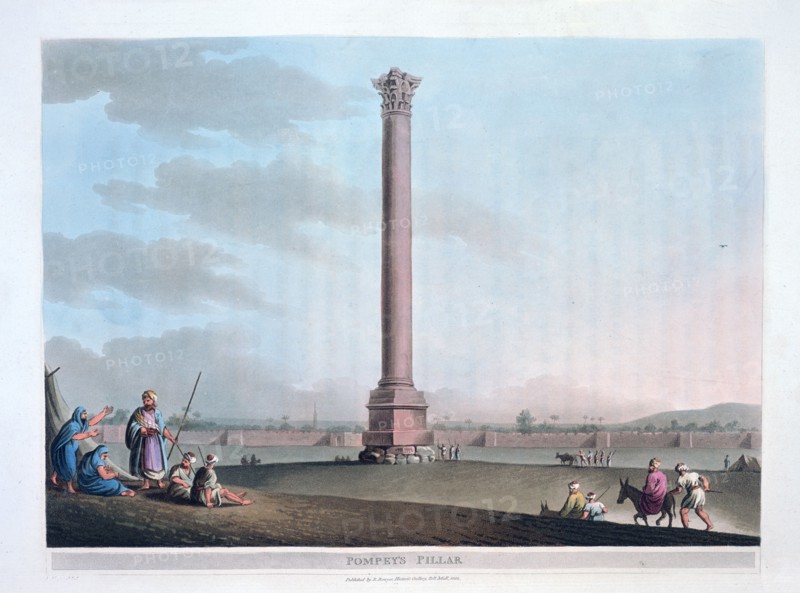 'Pompey's Pillar', 1801. Artist: Thomas Milton