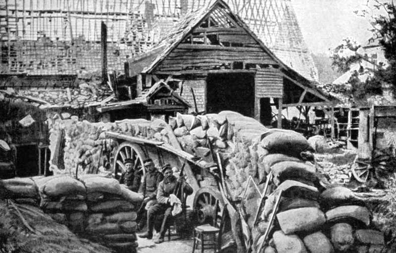 The defences of Carency, France, 1915. Artist: Unknown