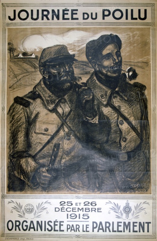 'Journée du Poilu 25 et 26 Décembre 1915', French World War I poster, 1915. Artist: Theophile Alexandre Steinlen