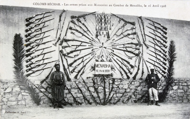 Catured arms from the battle of Menabha, Colomb-Béchar, Algeria, c1910. Artist: Unknown