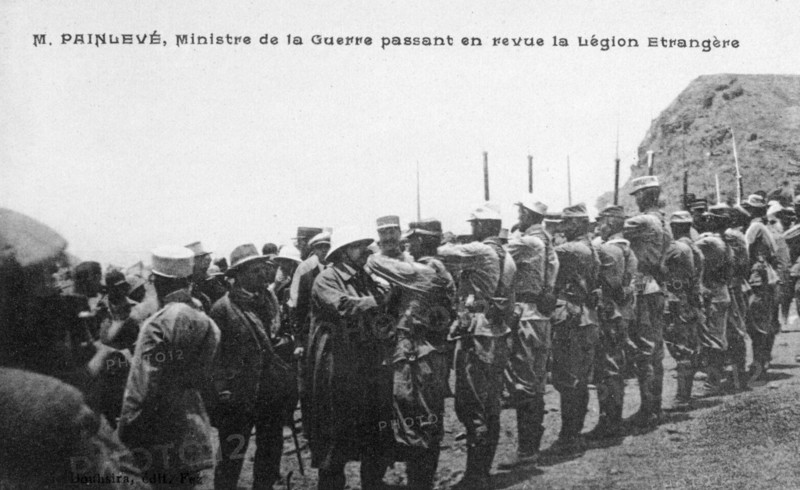 Paul Painlevé reviewing French Foreign Legion troops, Morocco, c1926. Artist: Unknown
