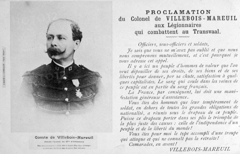 Proclamation by Colonel Villebois-Mareuil, c1900. Artist: Unknown