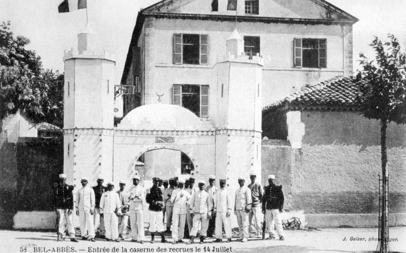 Barracks of the recruits, French Foreign Legion, Sidi Bel Abbes, Algeria, 14 July 1906. Artist: J Geiser