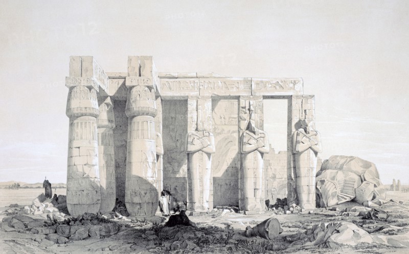 'The Ramseion', Luxor, Egypt, 19th century. Artist: George Moore
