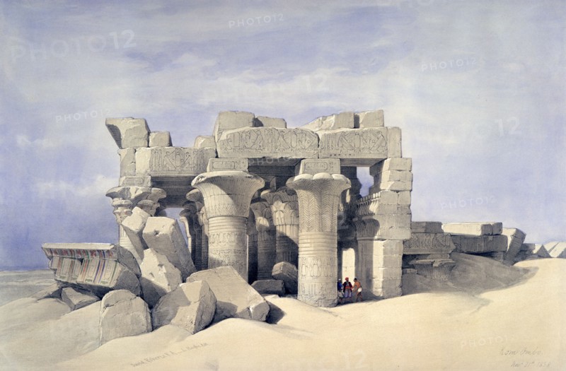 'Temple of Sobek and Haroeris at Kom Ombo', 19th century. Artist: David Roberts