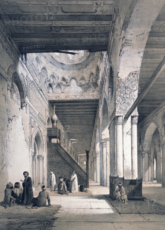'Mosque of Ahmed Ibn Touloun', 19th century. Artist: Emile Prisse D'Avennes