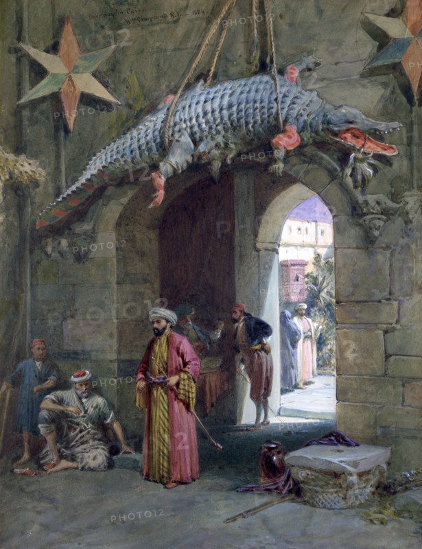 'A Doorway in Cairo', 1884. Artist: William Simpson