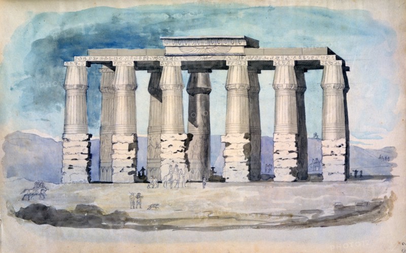 Ancient Egyptian temple, Egypt, 19th century. Artist: CH Smith