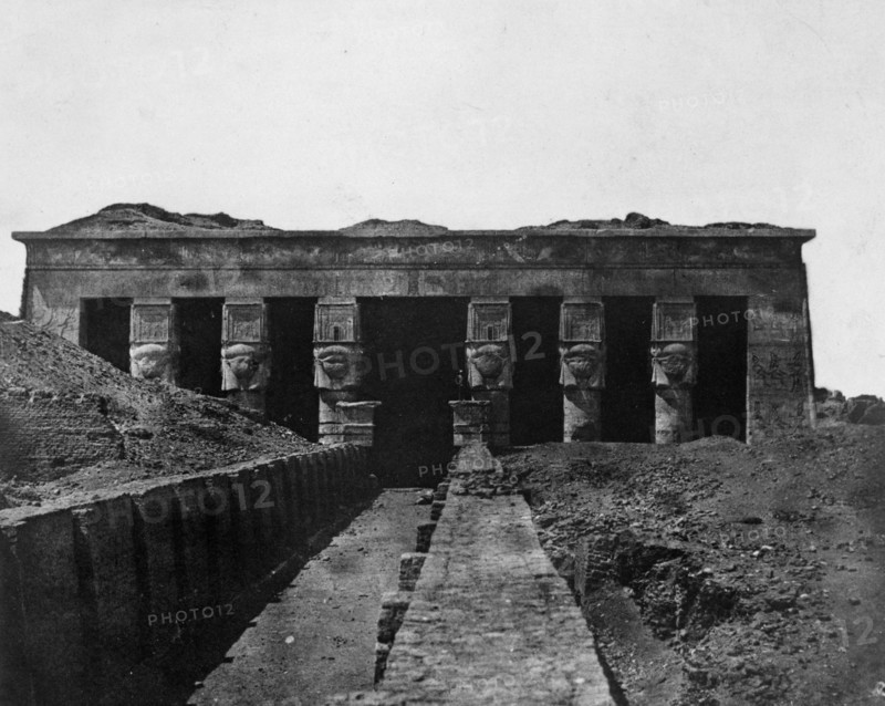 Temple of Denderah, Upper Egypt, 1852. Artist: Maxime du Camp