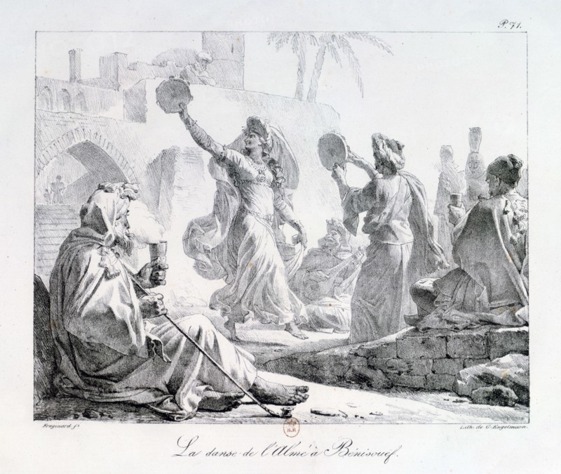 'The Dance of the Alme, Beni Souef', Egypt, 1819. Artist: G Engelmann