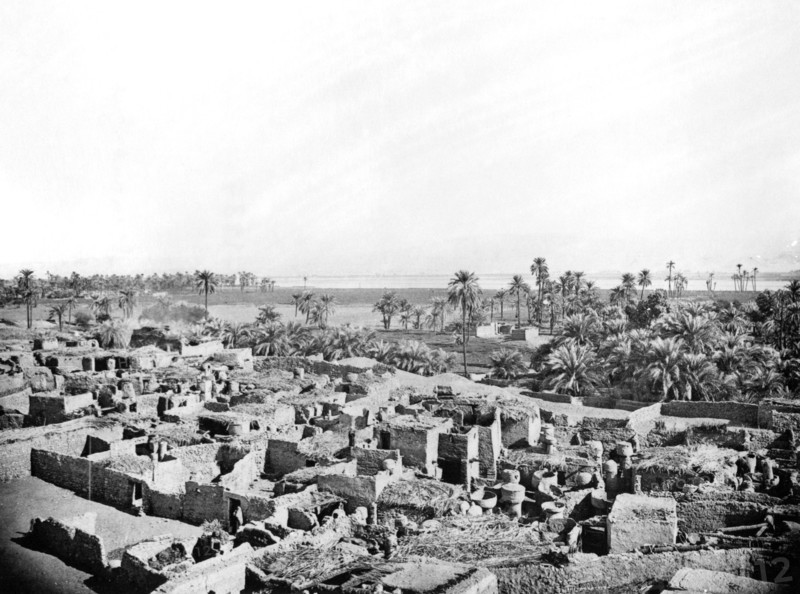Village at Karnak, Nubia, Egypt, 1887. Artist: Henri Bechard