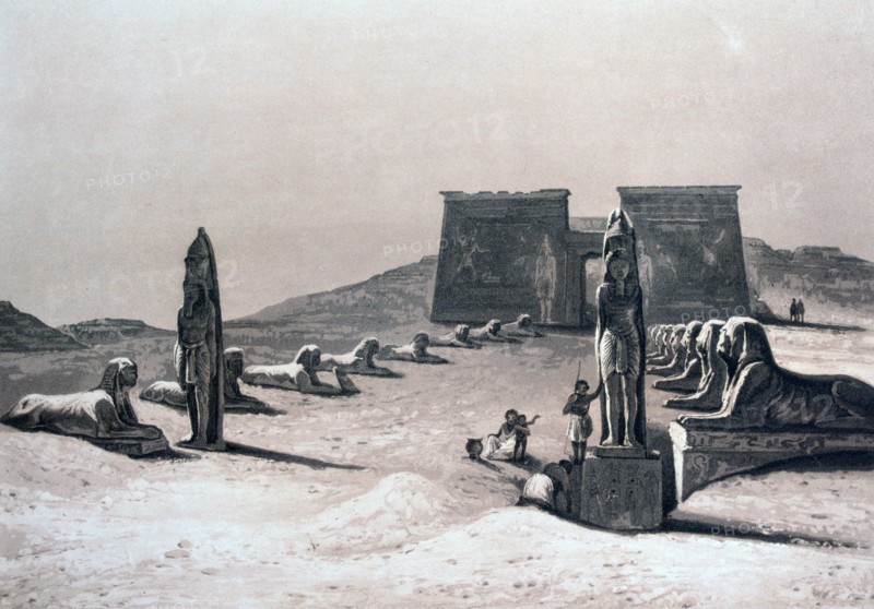 'Temple of Asseboua, Nubia', Egypt, 19th century. Artist: Hector Horeau