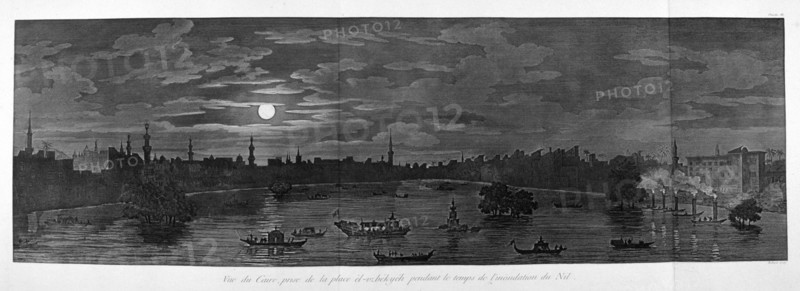 'A View of Cairo, During the Flood', c1808.  Artist: Baltard