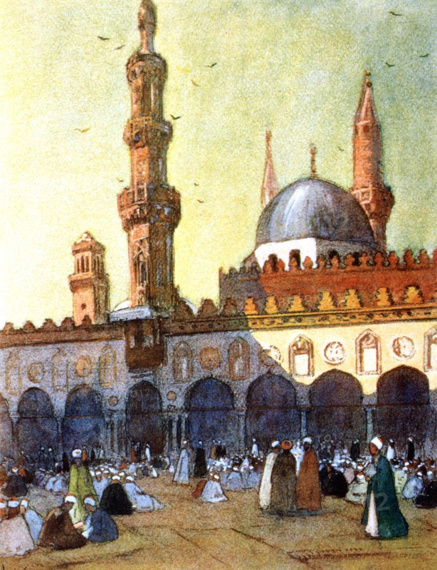 The Mosque of Al-Azhar, Cairo, Egypt, 1928. Artist: Louis Cabanes