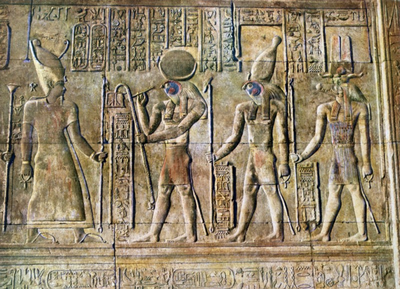 Hieroglyphic relief, Temple of Kom Ombo, Egypt, 20th Century. Artist: Unknown