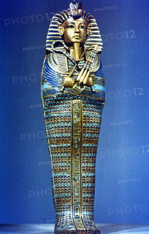 Miniature canopic coffin from the Tomb of Tutankhamun, 14th century BC. Artist: Unknown