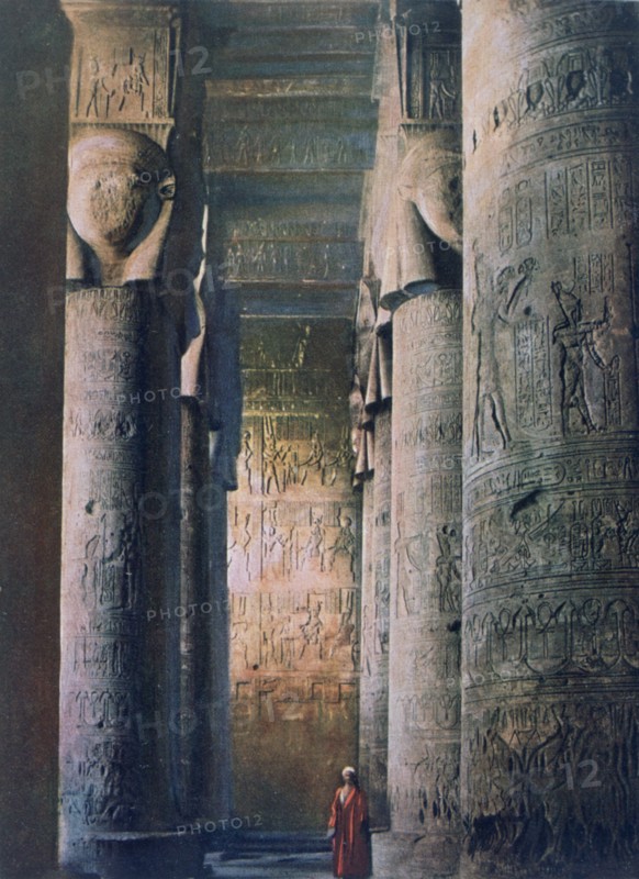 The Grand Hall, Temple of Hathor, Dendera, Egypt, 20th century. Artist: Unknown