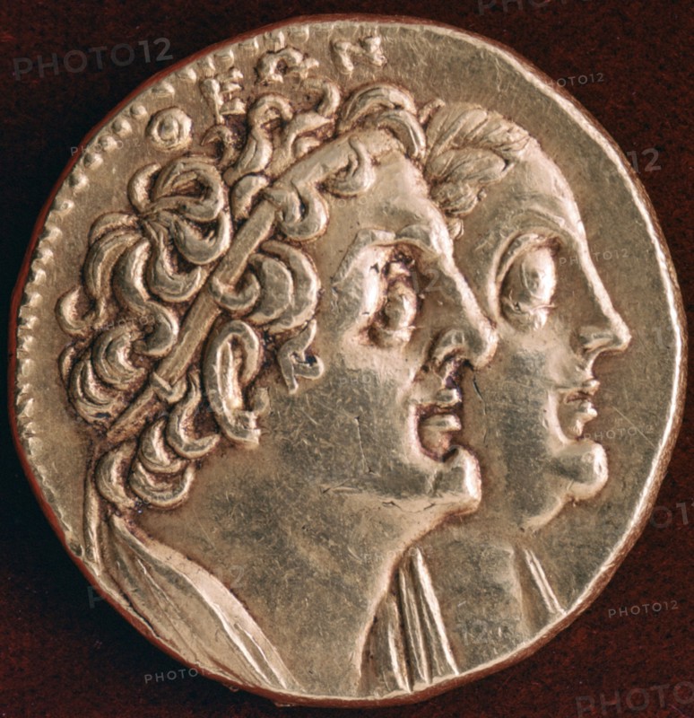 Coin of Ptolemy I and Berenice I, Ptolemaic kingdom of Egypt, 3rd century BC. Artist: Unknown