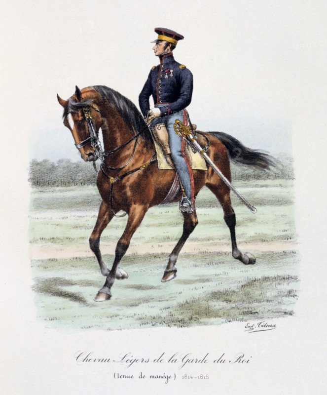 Chevau-Légers de la Garde du Roi, Tenue de Manége, 1814-15. Artist: Eugene Titeux