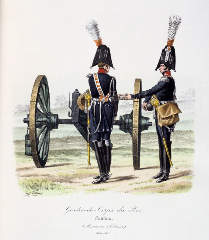 Gardes-du-Corps de Roi, Artillery, 1814-15 Artist: Eugene Titeux