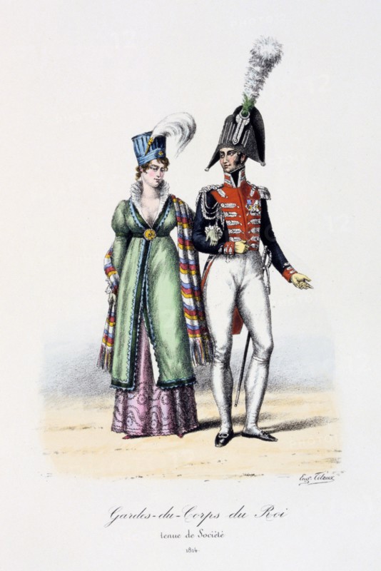 Gardes-du-Corps de Roi, tenue de socièté, 1814 Artist: Eugene Titeux