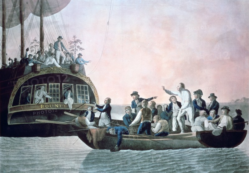 'The mutineers turning Lieut Bligh ...and crew adrift from his Majesty's ship the Bounty', 1790. Artist: Robert Dodd