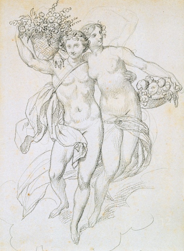 'Psyche and Cupid', c1820-1857. Artist: Achille Deveria